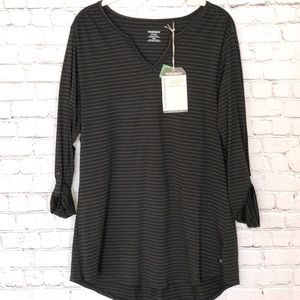 Toad&Co Dark Green & Navy Long-Sleeved Tunic